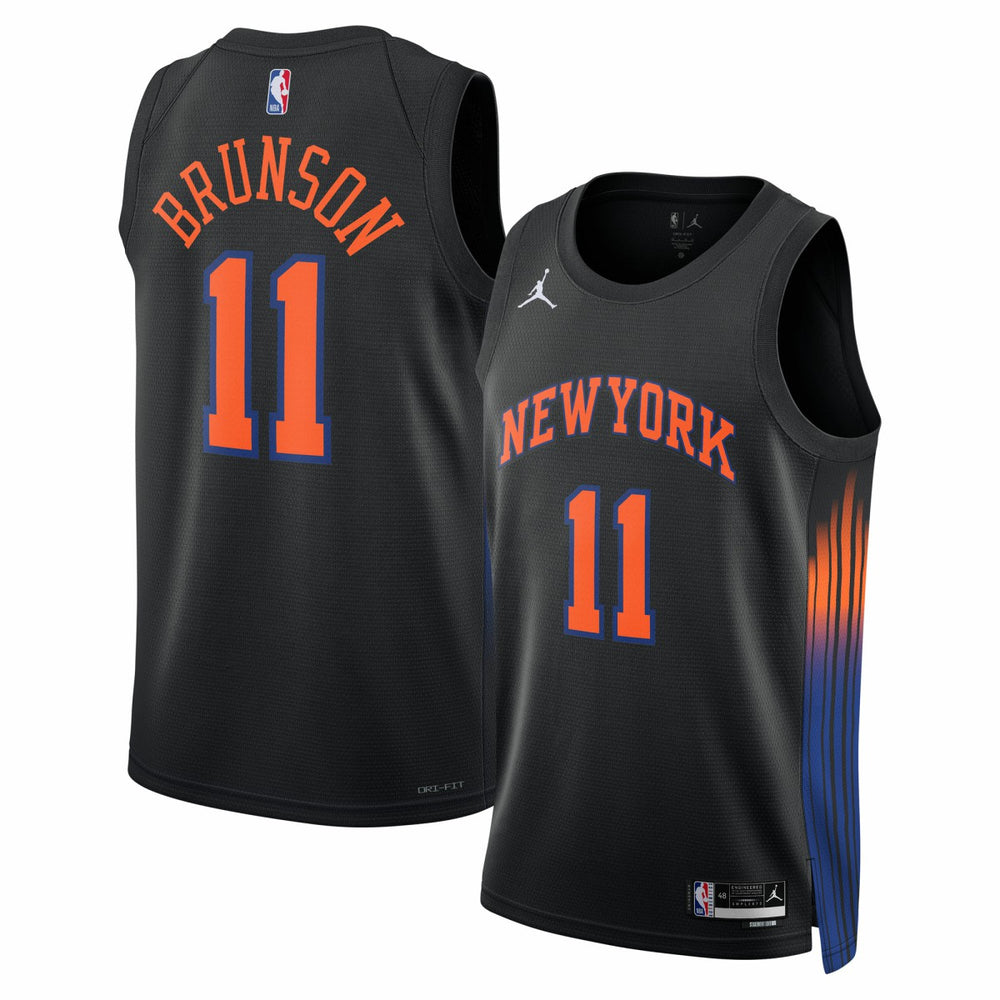 NBA - Jalen Brunson New York Knicks Jordan Brand Unisex Swingman Jersey - Statement Edition - Black