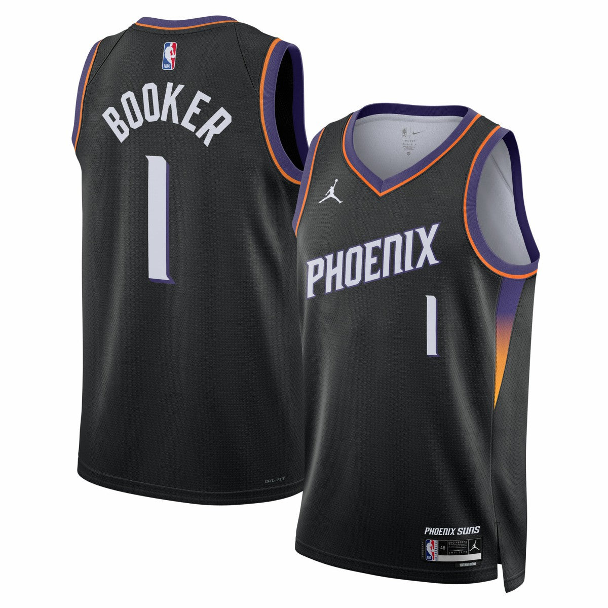 NBA - Devin Booker Phoenix Suns Jordan Brand Unisex Swingman Jersey - Statement Edition - Black