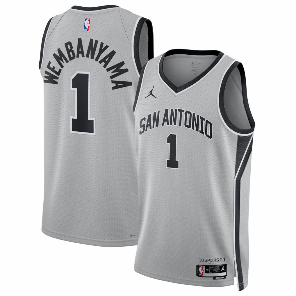 NBA - Victor Wembanyama San Antonio Spurs Jordan Brand Unisex Swingman Jersey - Statement Edition - Silver