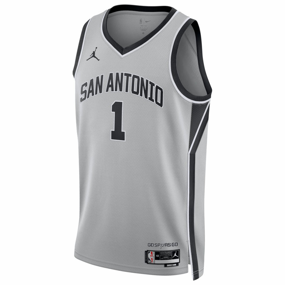 NBA - Victor Wembanyama San Antonio Spurs Jordan Brand Unisex Swingman Jersey - Statement Edition - Silver
