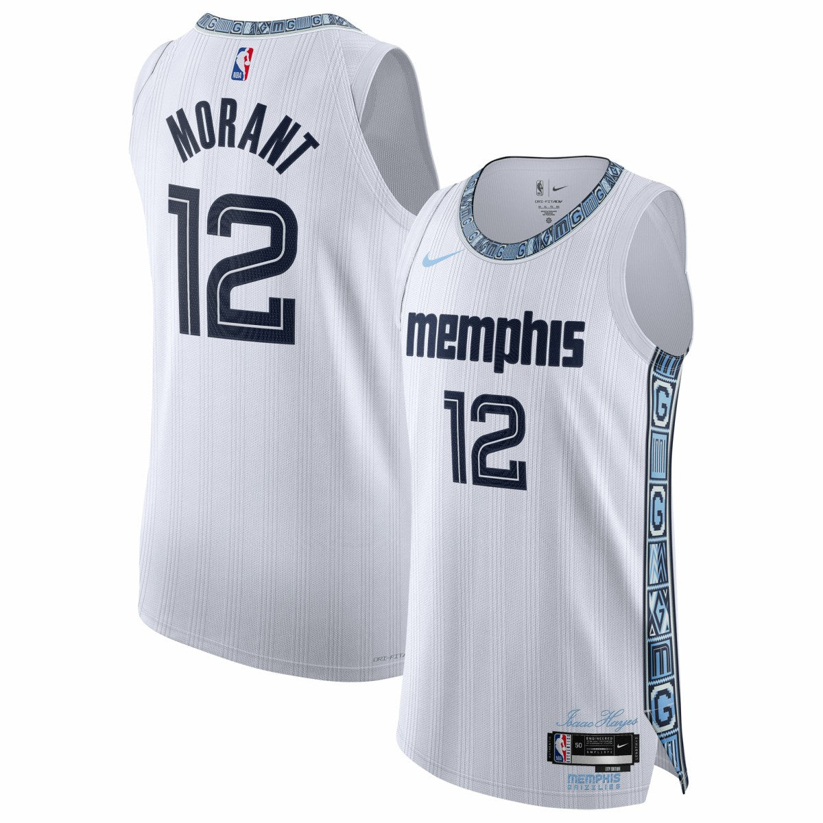 Nike - Ja Morant Memphis Grizzlies Unisex 2025/26 Authentic Jersey - City Edition - White