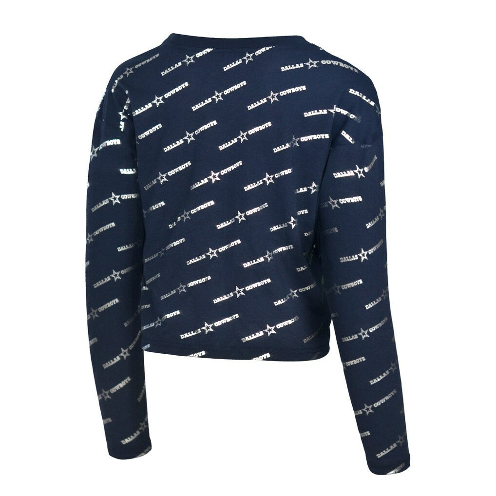 Dallas Cowboys Lauren James Foil Long Sleeve T-Shirt Navy - NFL
