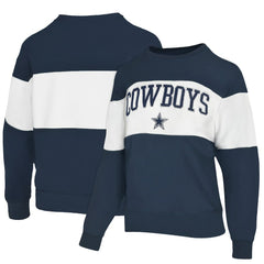 Dallas Cowboys Lauren James Women's Bling Colorblock Terry Sweatshirt Navy - NFL