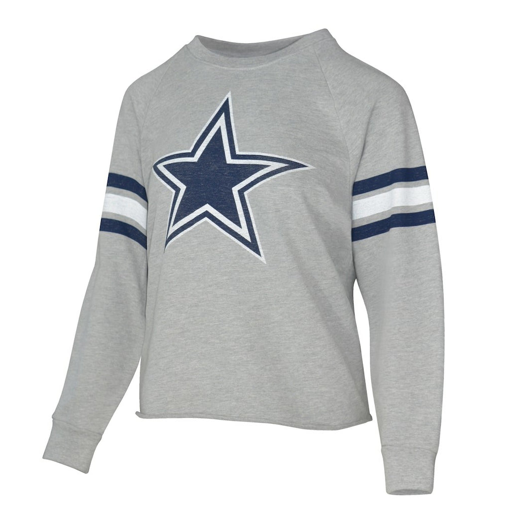 Dallas Cowboys Lauren James Women's Raglan Terry Sweatshirt Gray - NFL