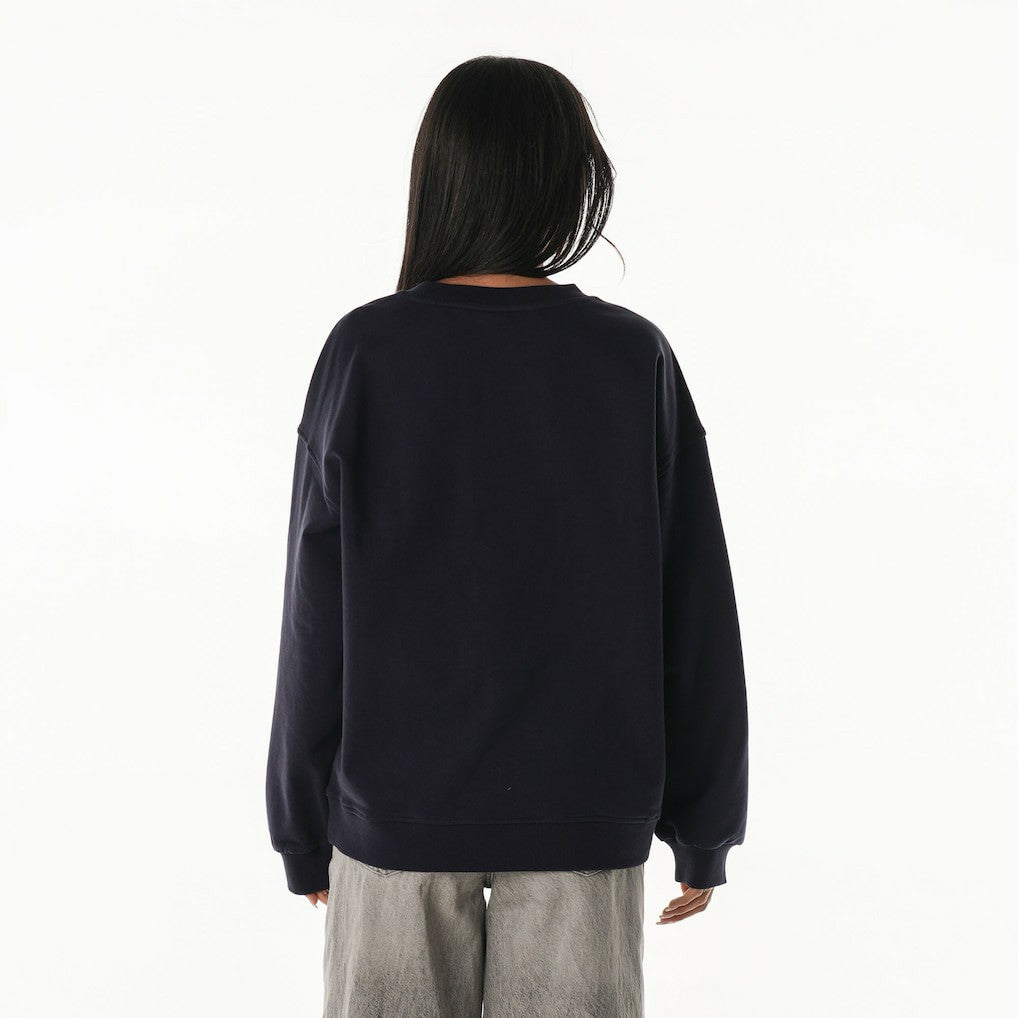 Dallas Cowboys The Wild Collective Women's Rock Crystal Oversized Crewneck Sweatshirt Navy - NFL