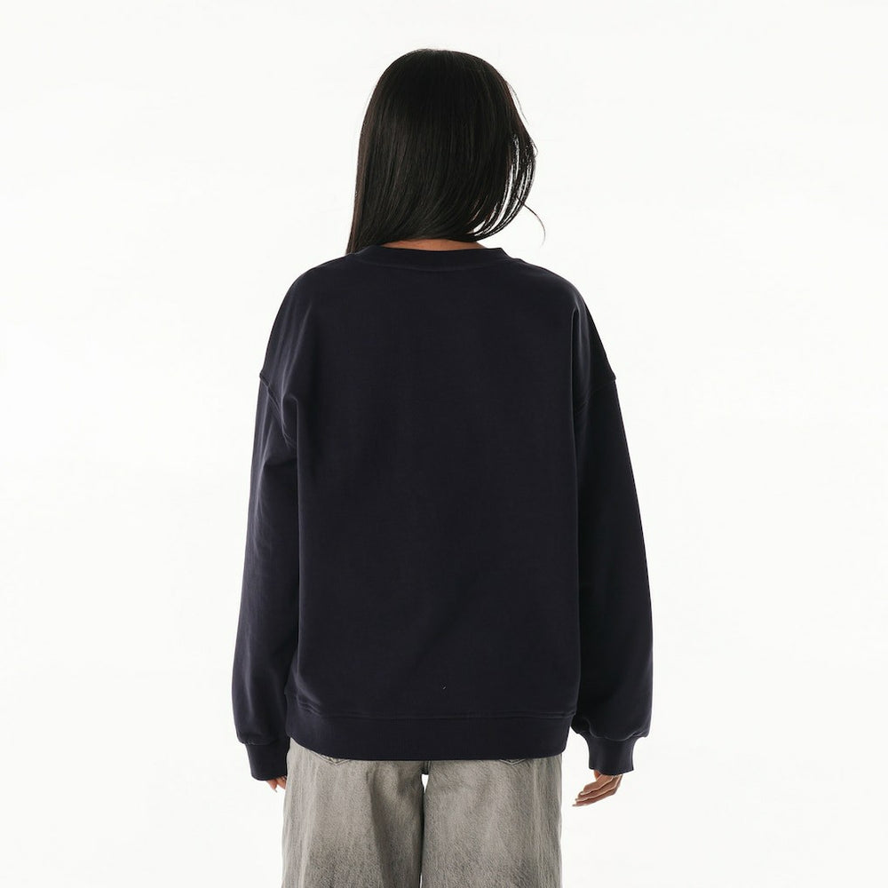 Dallas Cowboys The Wild Collective Women's Rock Crystal Oversized Crewneck Sweatshirt Navy - NFL