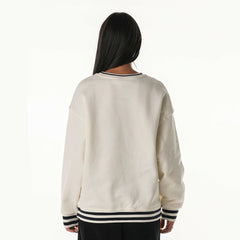 Dallas Cowboys The Wild Collective Women's Oversized Vintage French Terry Sweatshirt Cream - NFL