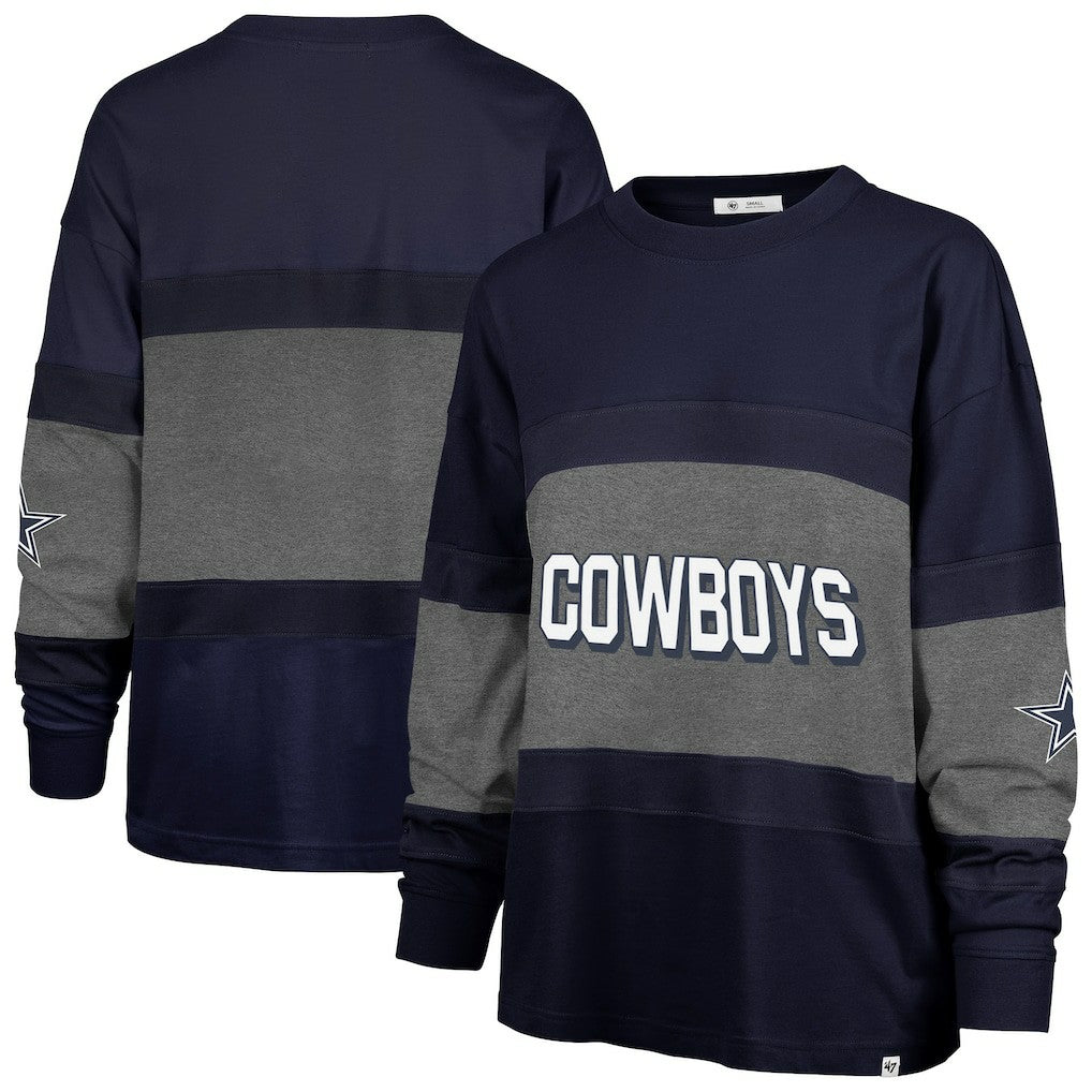 Dallas Cowboys '47 Women's Breezyway Archive Long Sleeve T-Shirt Navy - 47 brand