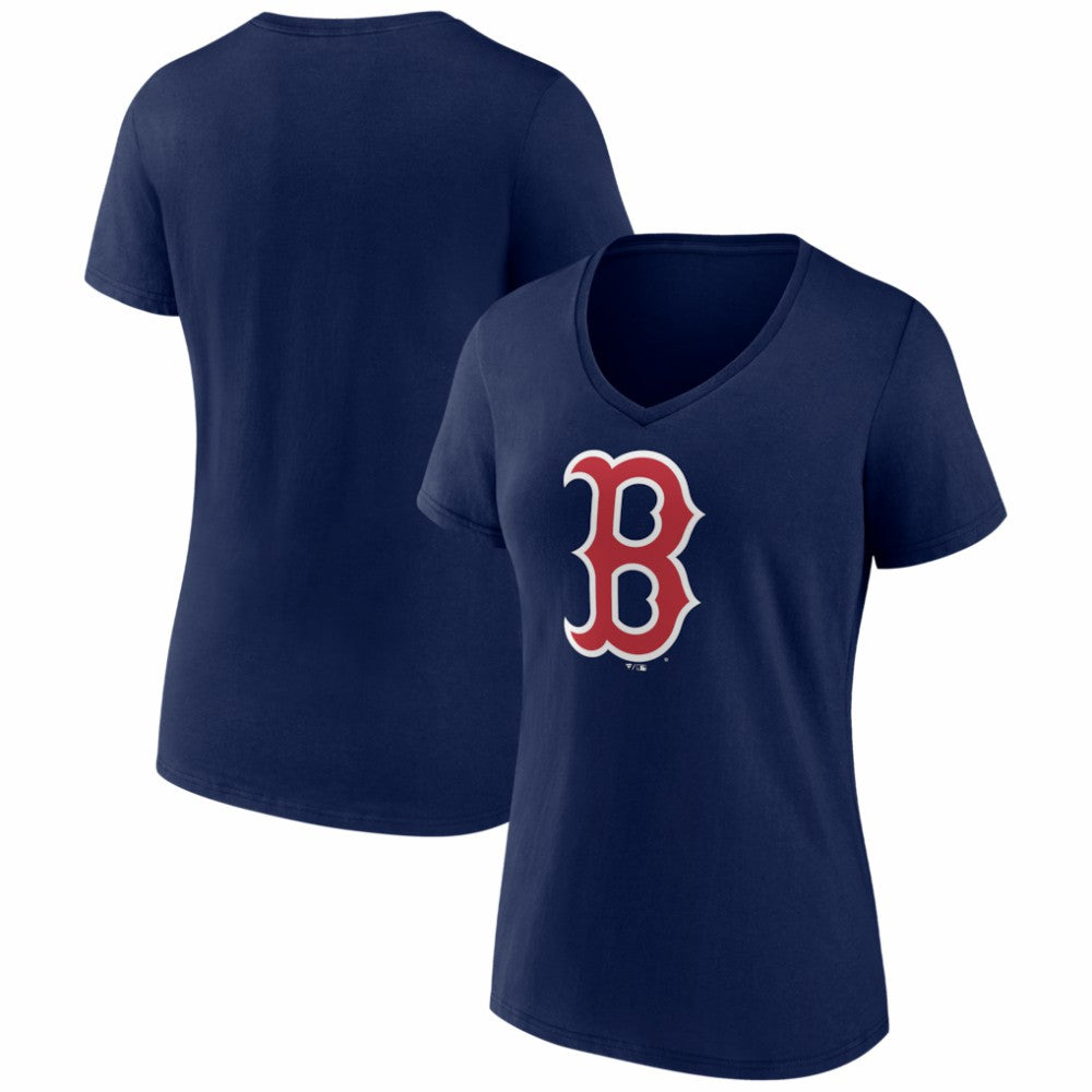 Boston Red Sox Women's Logo V-Neck T-Shirt discount