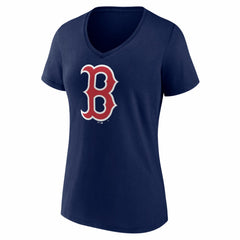 Boston Red Sox Women's Logo V-Neck T-Shirt discount