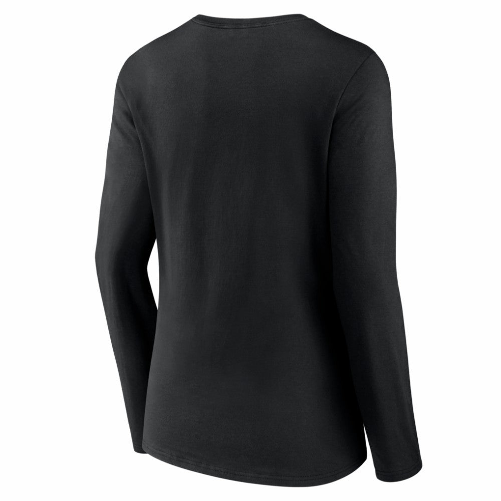 Miami Marlins Women's Logo Long Sleeve V-Neck T-Shirt Lifestyle