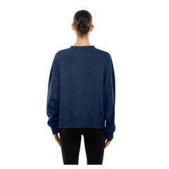 Dallas Cowboys New Era Women's Oversized Throwback Mineral Wash Crew Neck Sweatshirt Navy - NFL