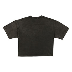 Dallas Cowboys New Era Women's Boxy Cropped Sport Night Mineral Wash T-Shirt Black - NFL