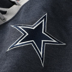 Dallas Cowboys New Era Women's Plus Size Throwback Lace-Up Long Sleeve T-Shirt Navy - NFL