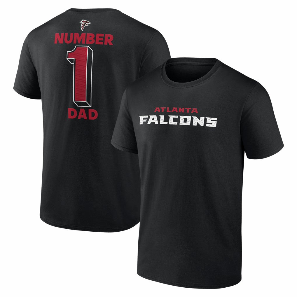 Atlanta Falcons #1 Dad Jersey T-Shirt Black - NFL