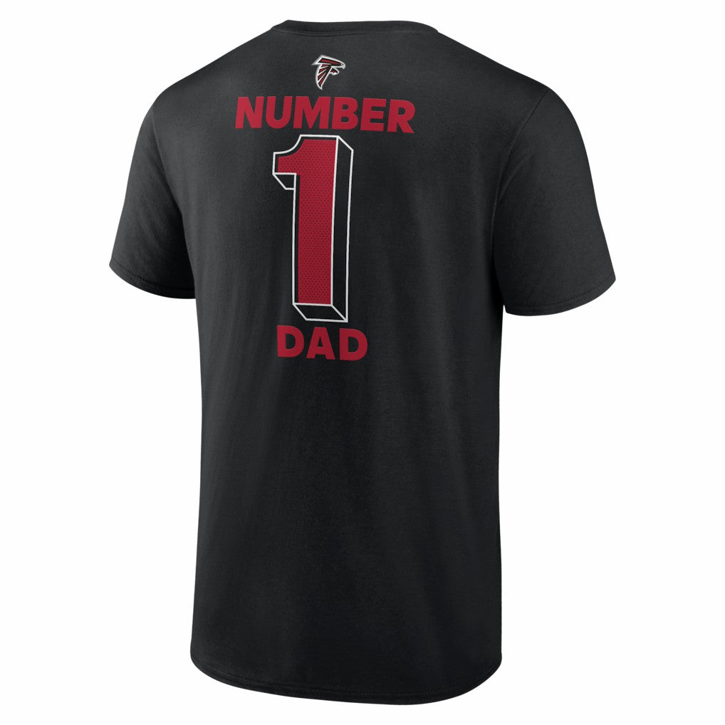 Atlanta Falcons #1 Dad Jersey T-Shirt Black - NFL