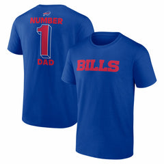 Buffalo Bills #1 Dad Jersey T-Shirt Royal - NFL