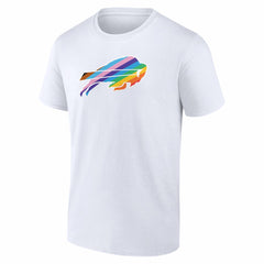 Buffalo Bills Logo Pride T-Shirt White - NFL