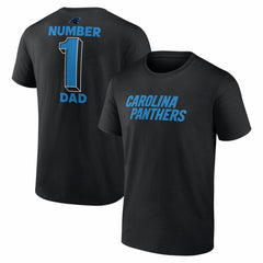 Carolina Panthers #1 Dad Jersey T-Shirt Black - NFL