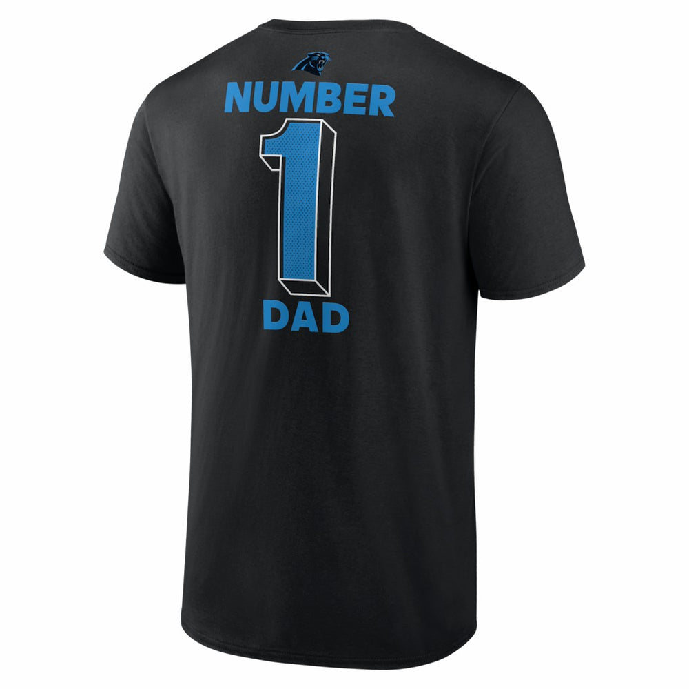 Carolina Panthers #1 Dad Jersey T-Shirt Black - NFL