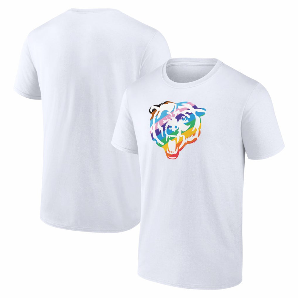Chicago Bears Logo Pride T-Shirt White - NFL