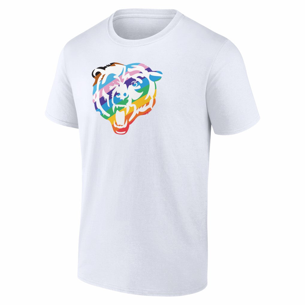 Chicago Bears Logo Pride T-Shirt White - NFL