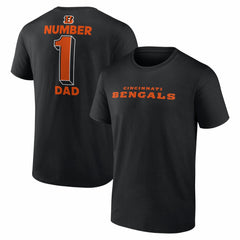 Cincinnati Bengals #1 Dad Jersey T-Shirt Black - NFL