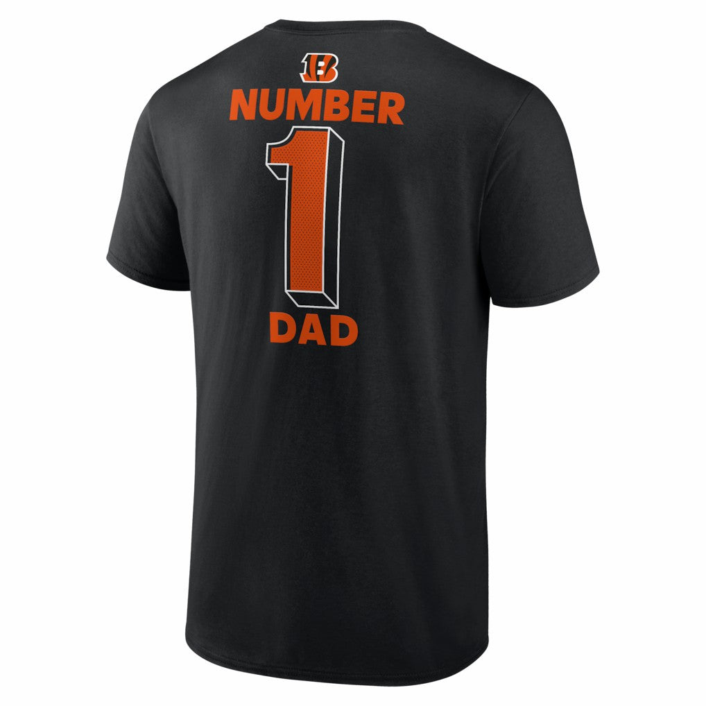 Cincinnati Bengals #1 Dad Jersey T-Shirt Black - NFL