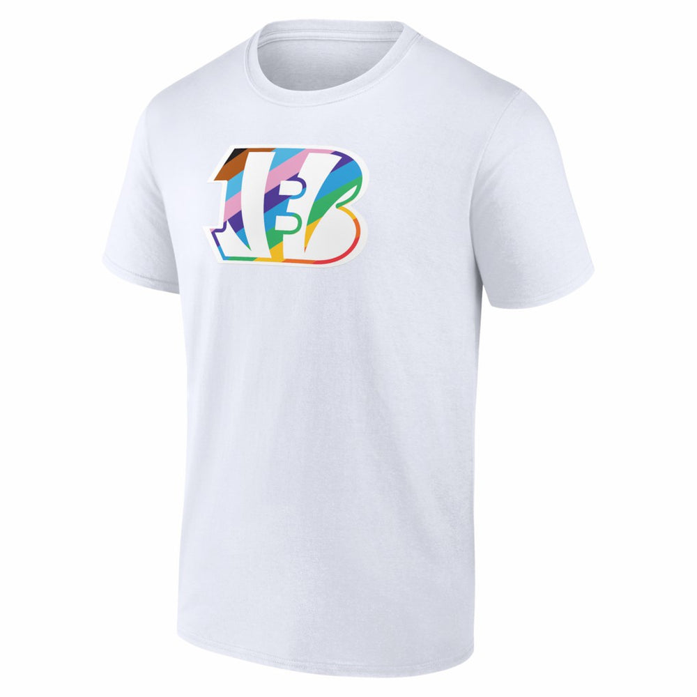 Cincinnati Bengals Logo Pride T-Shirt White - NFL