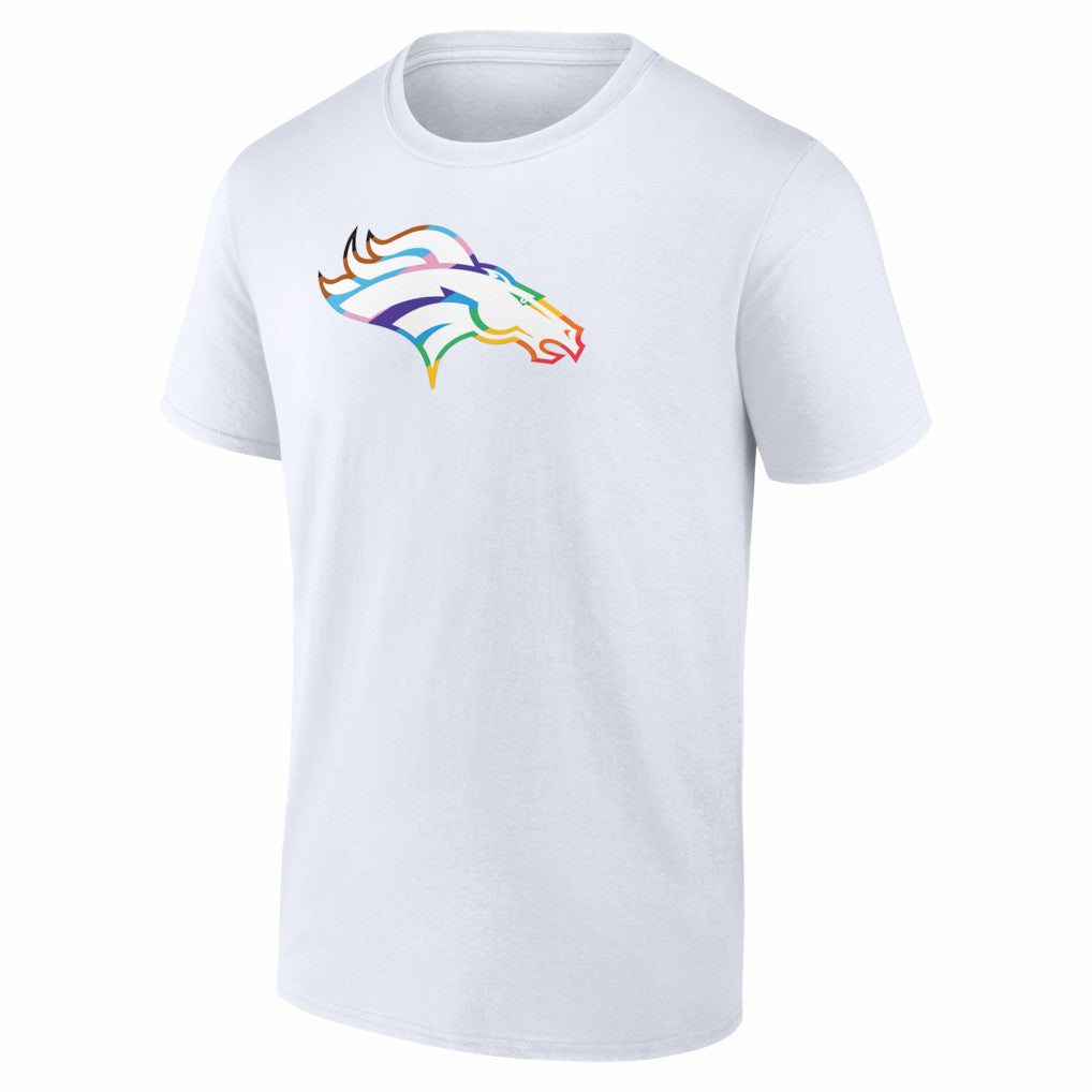 Denver Broncos Logo Pride T-Shirt White - NFL