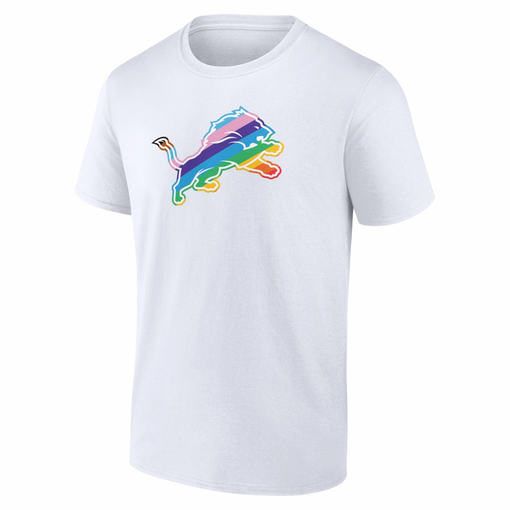 Detroit Lions Logo Pride T-Shirt White - NFL