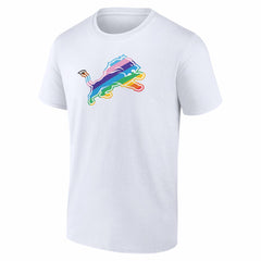 Detroit Lions Logo Pride T-Shirt White - NFL