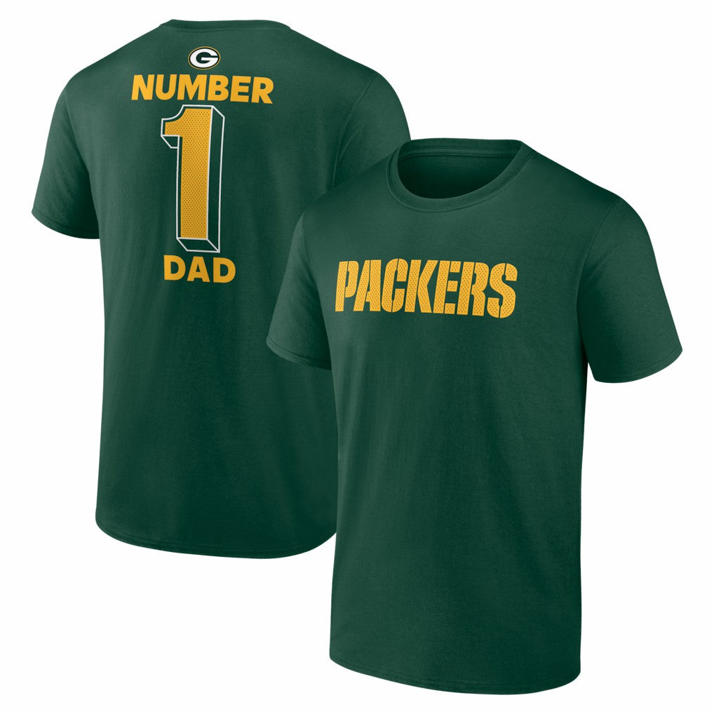 Green Bay Packers #1 Dad Jersey T-Shirt Green - NFL