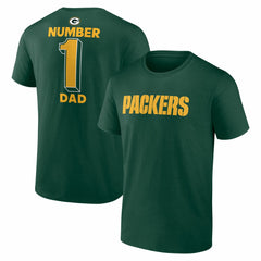 Green Bay Packers #1 Dad Jersey T-Shirt Green - NFL