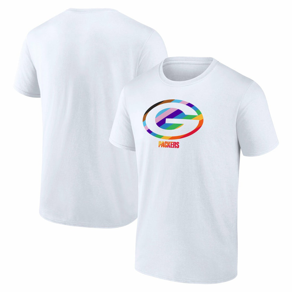 Green Bay Packers Logo Pride T-Shirt White - NFL