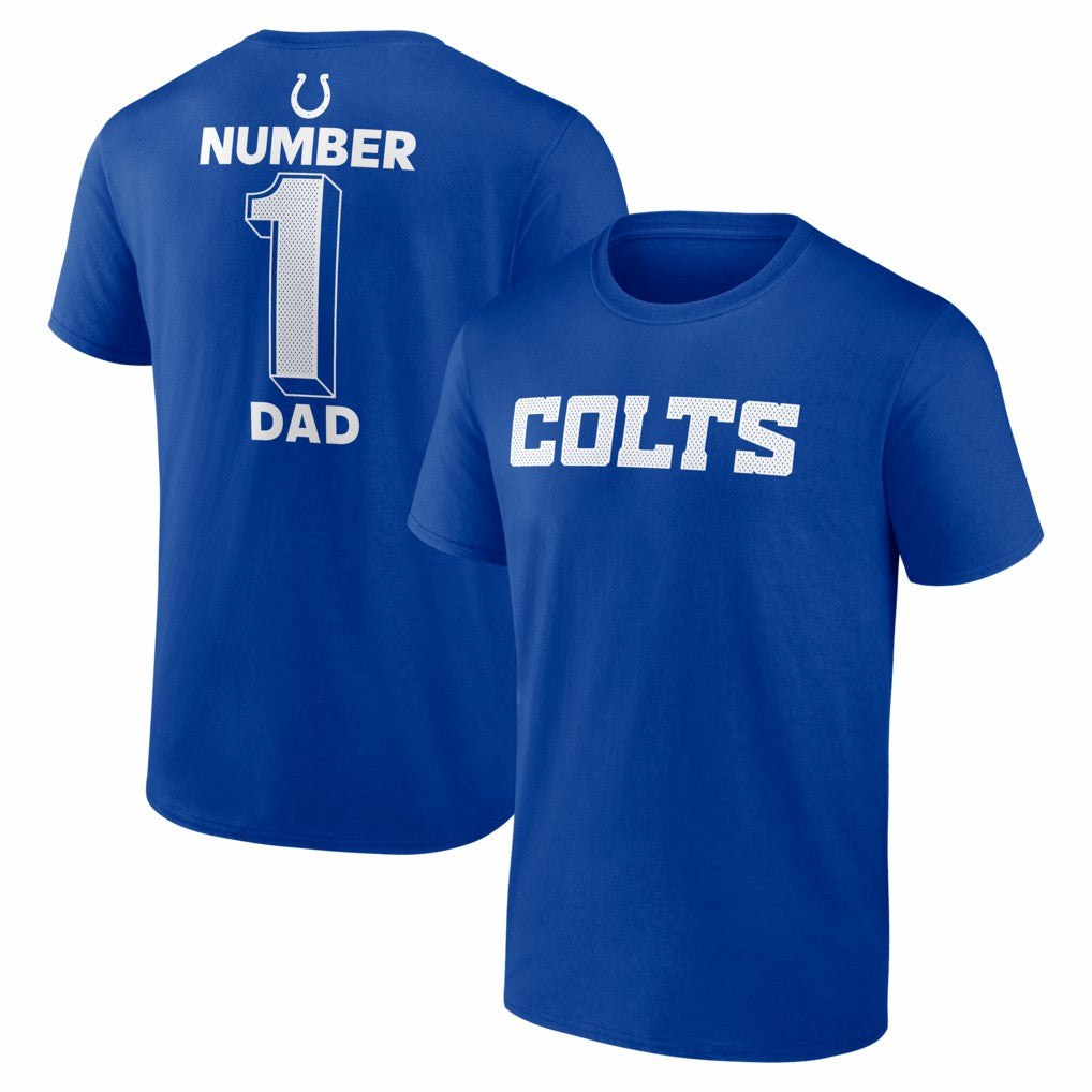 Indianapolis Colts #1 Dad Jersey T-Shirt Royal - NFL