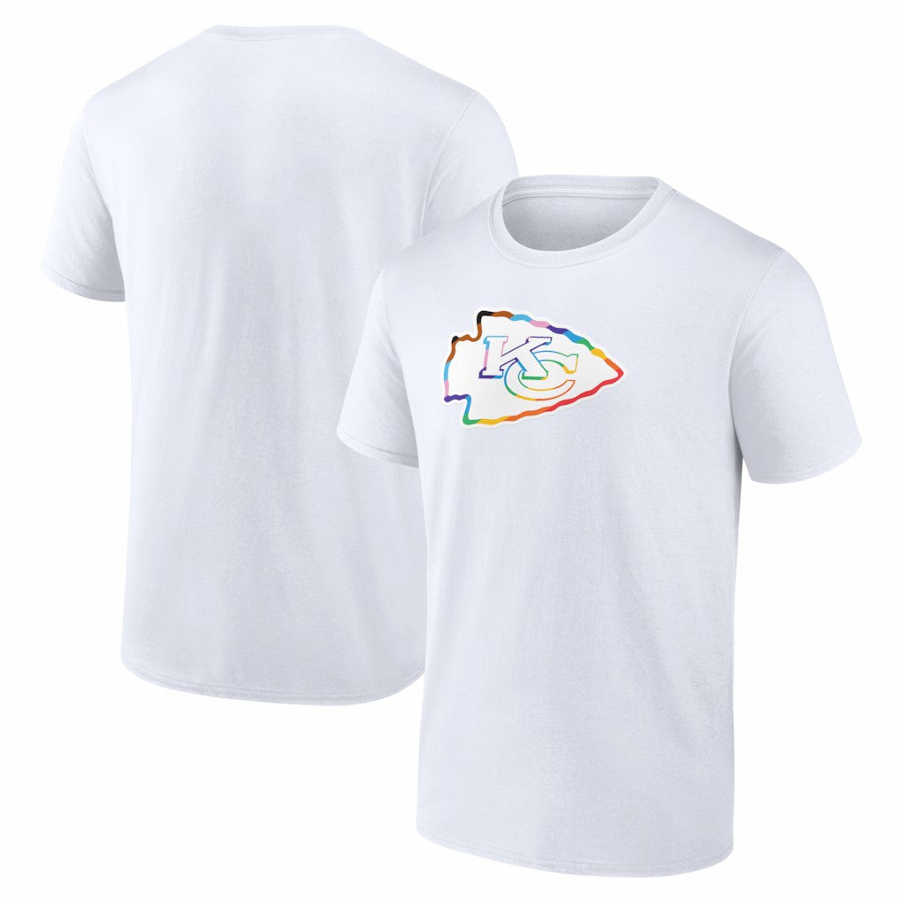 Kansas City Chiefs Logo Pride T-Shirt White - NFL