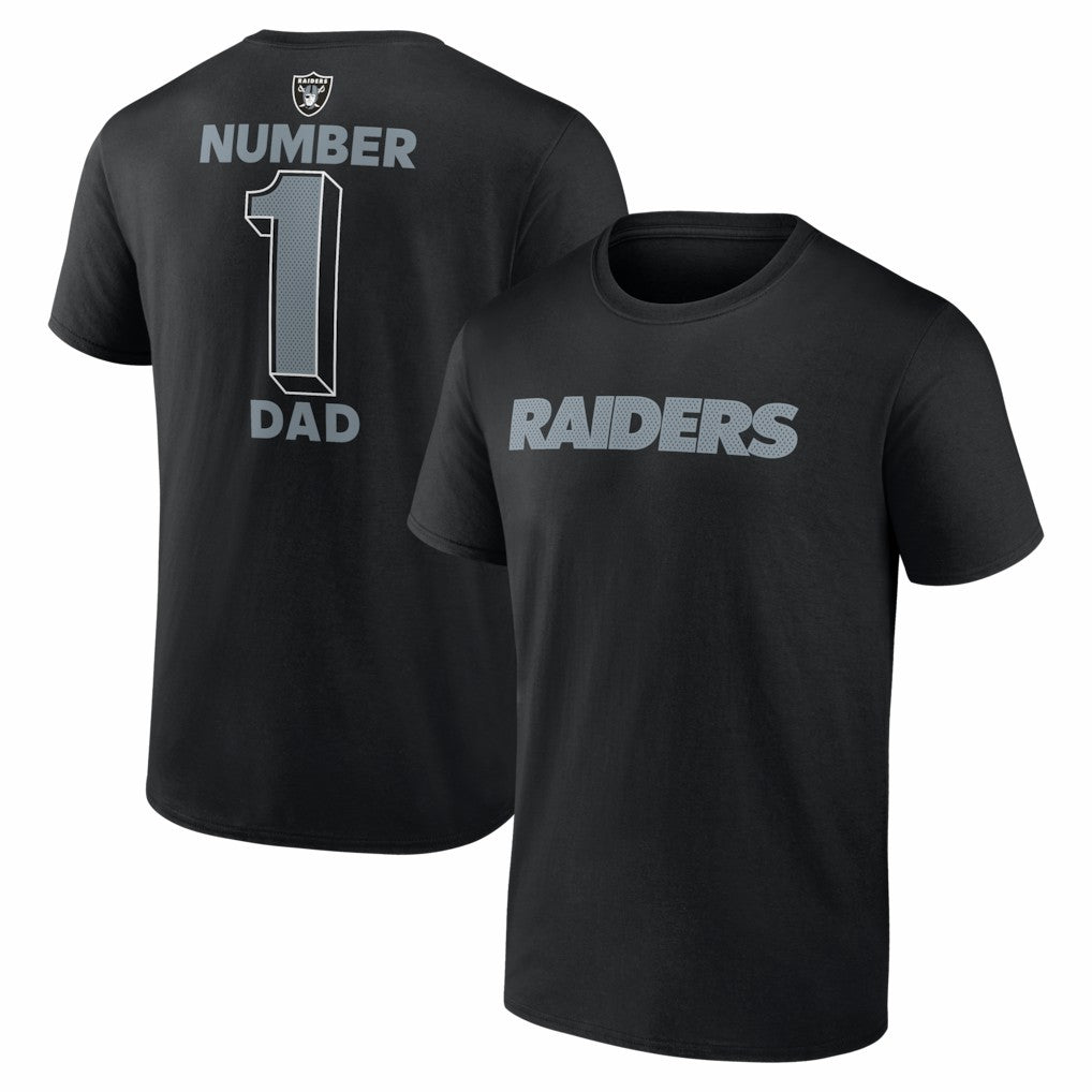 Las Vegas Raiders #1 Dad Jersey T-Shirt Black - NFL