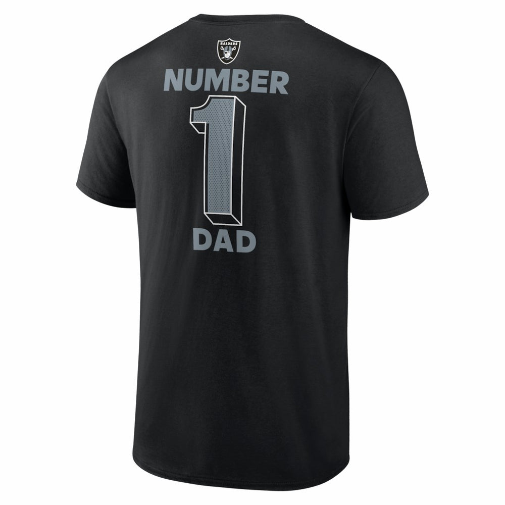 Las Vegas Raiders #1 Dad Jersey T-Shirt Black - NFL
