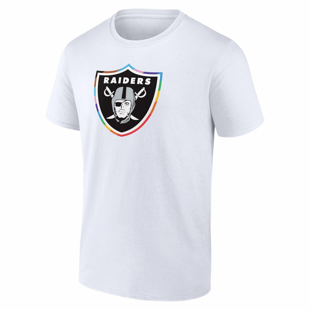 Las Vegas Raiders Logo Pride T-Shirt White - NFL