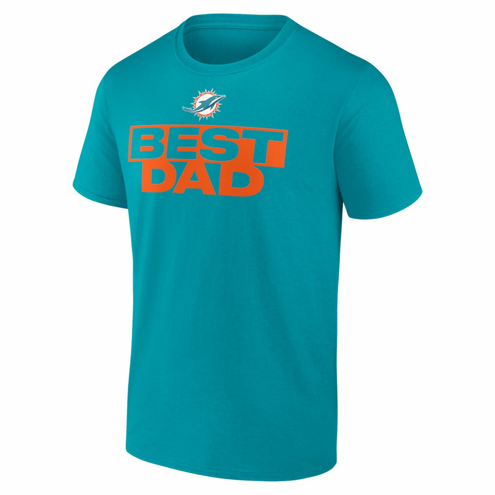 Miami Dolphins Greatest Dad T-Shirt Aqua - NFL