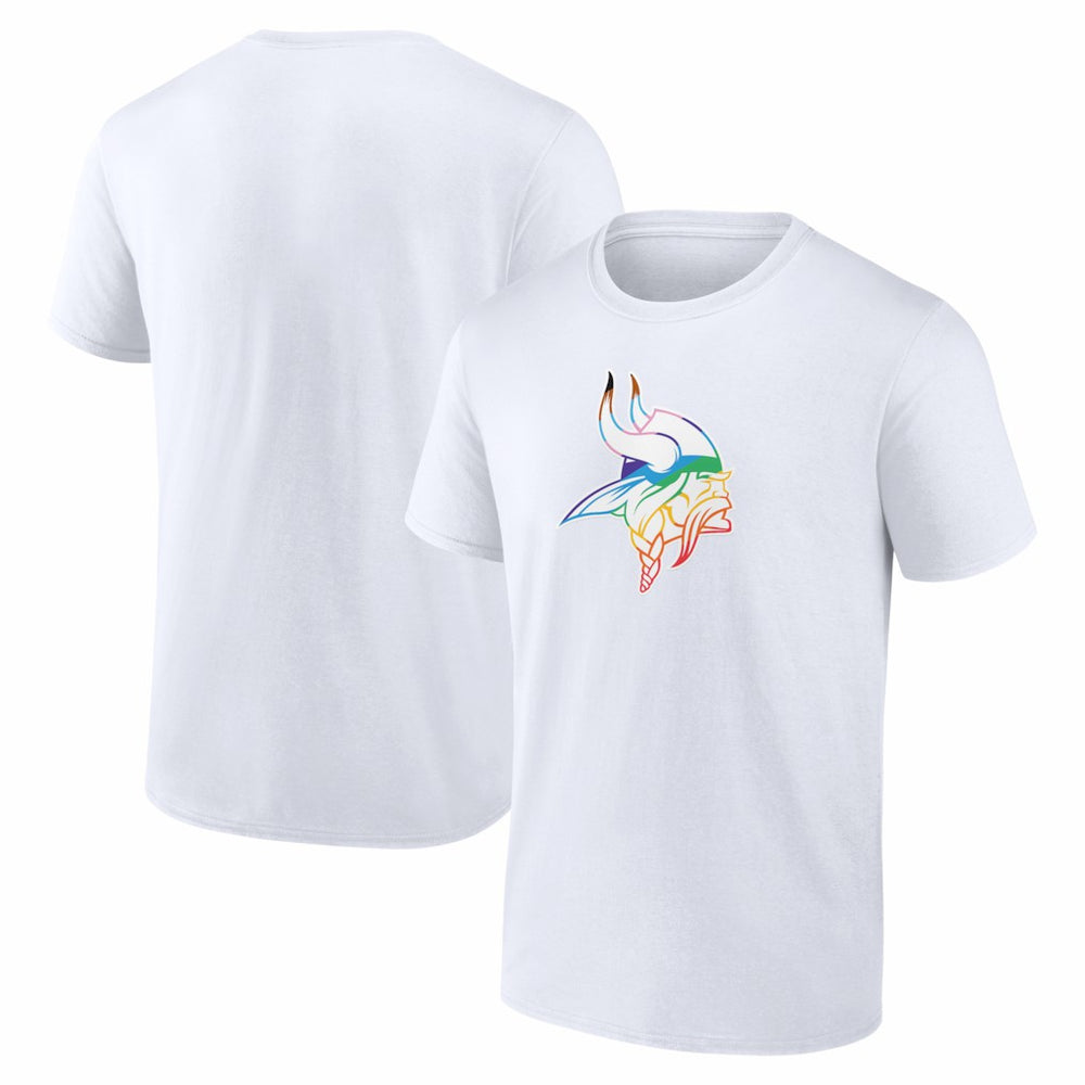 Minnesota Vikings Logo Pride T-Shirt White - NFL