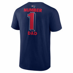 New England Patriots #1 Dad Jersey T-Shirt Navy - NFL