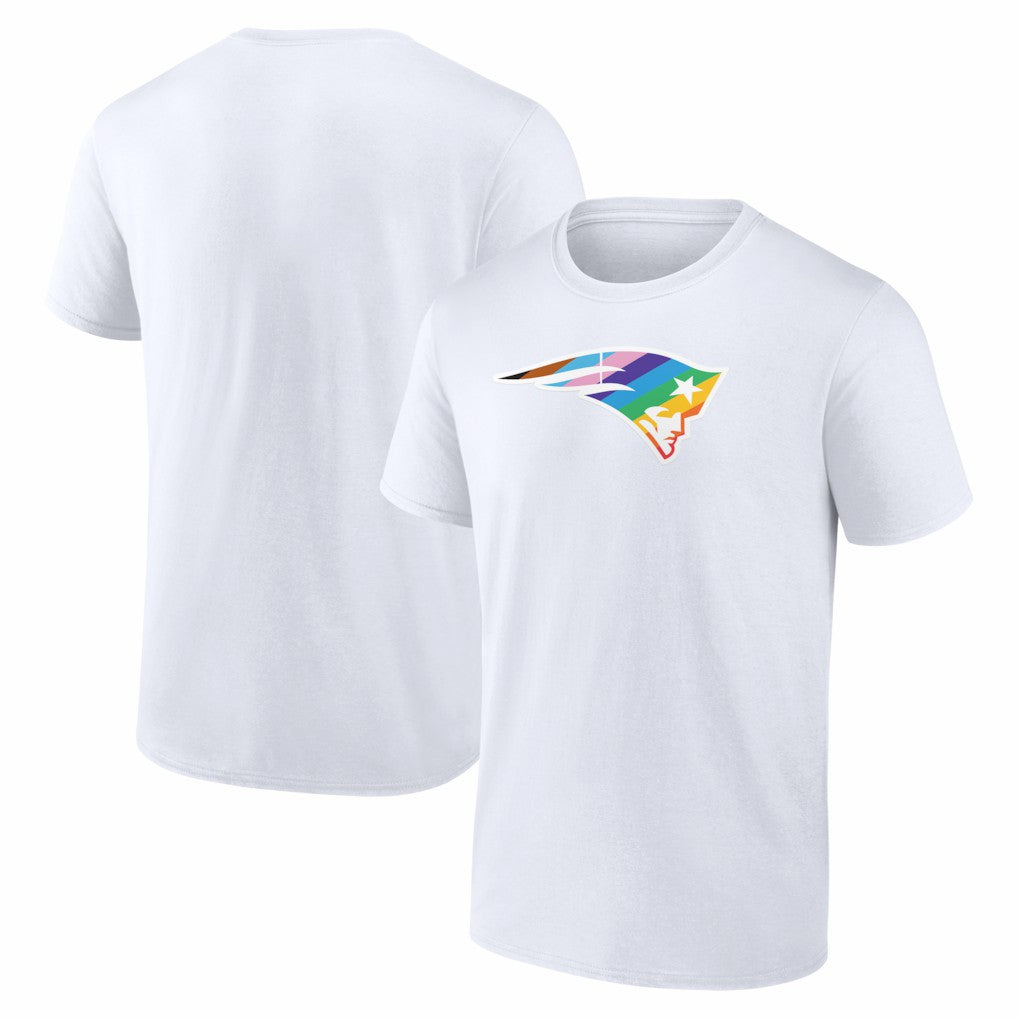 New England Patriots Logo Pride T-Shirt White - NFL