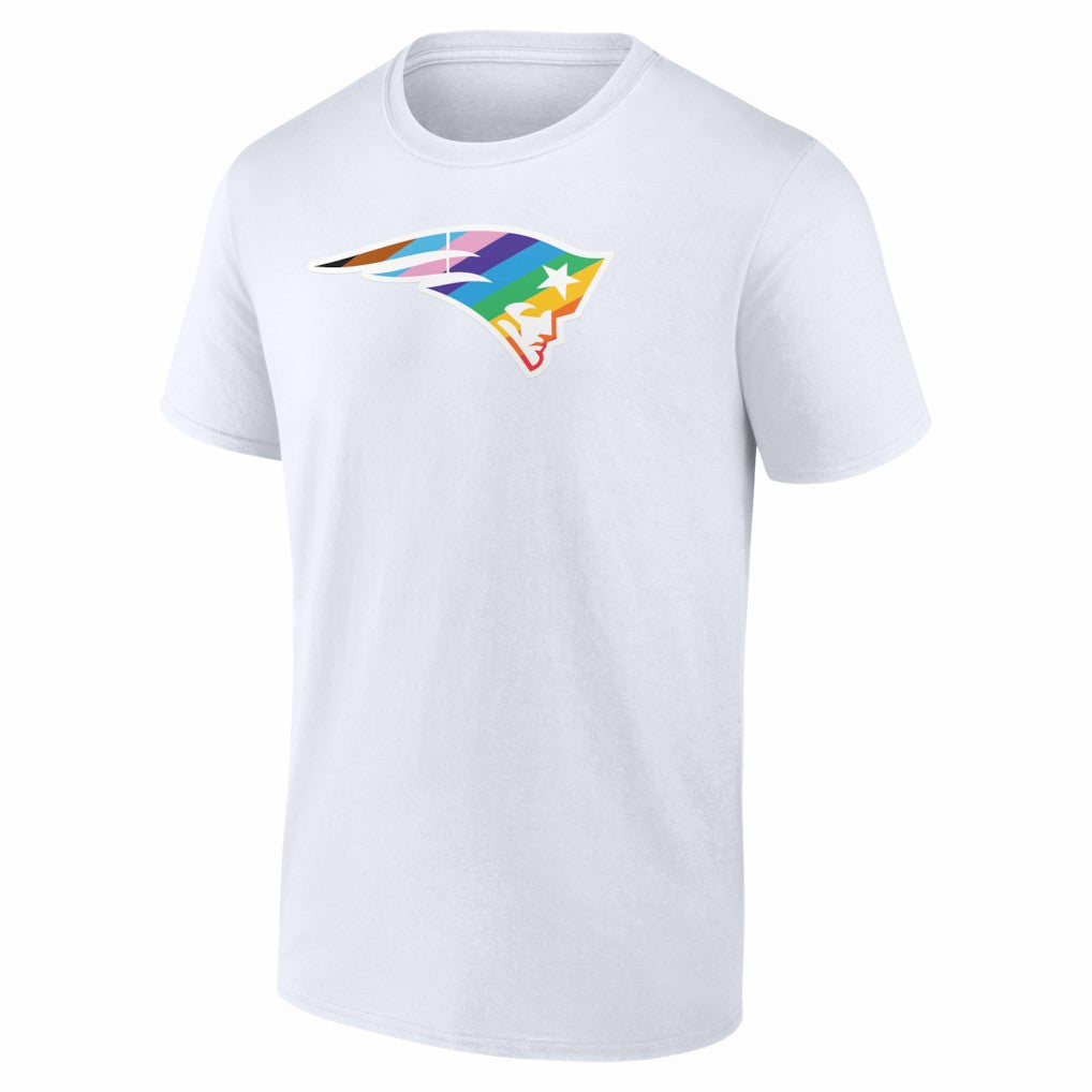 New England Patriots Logo Pride T-Shirt White - NFL