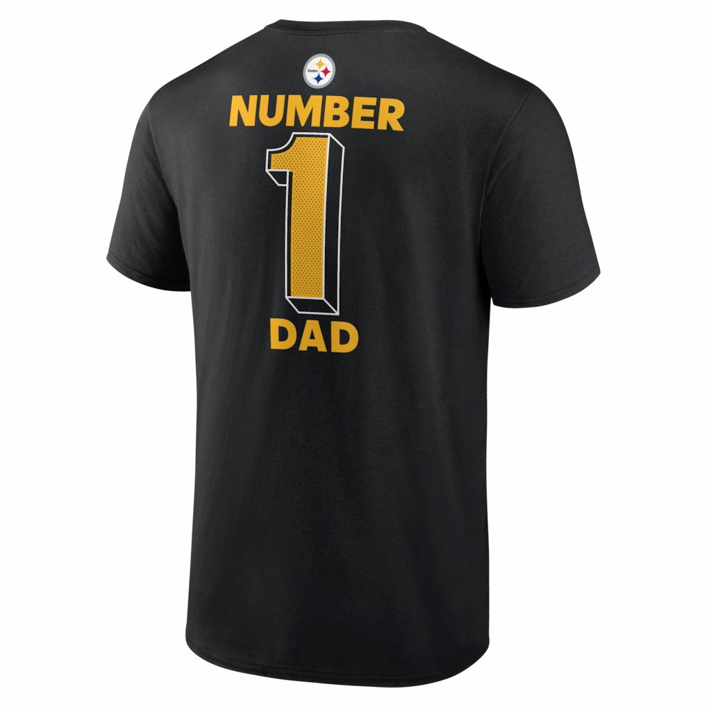 Pittsburgh Steelers #1 Dad Jersey T-Shirt Black - NFL