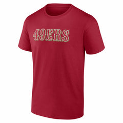 San Francisco 49ers #1 Dad Jersey T-Shirt Scarlet - NFL