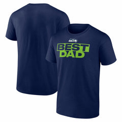 Seattle Seahawks Greatest Dad T-Shirt College Navy - NFL