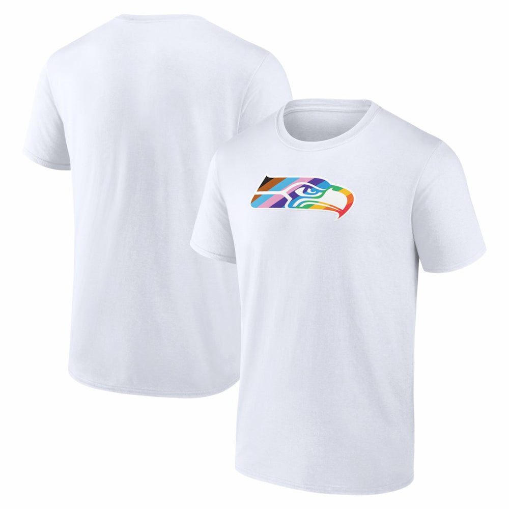 Seattle Seahawks Logo Pride T-Shirt White - NFL