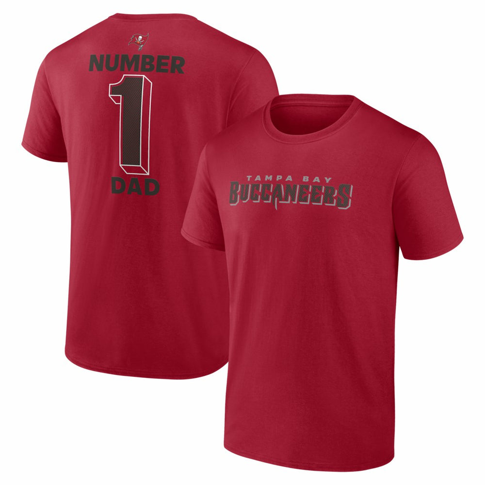 Tampa Bay Buccaneers #1 Dad Jersey T-Shirt Red - NFL